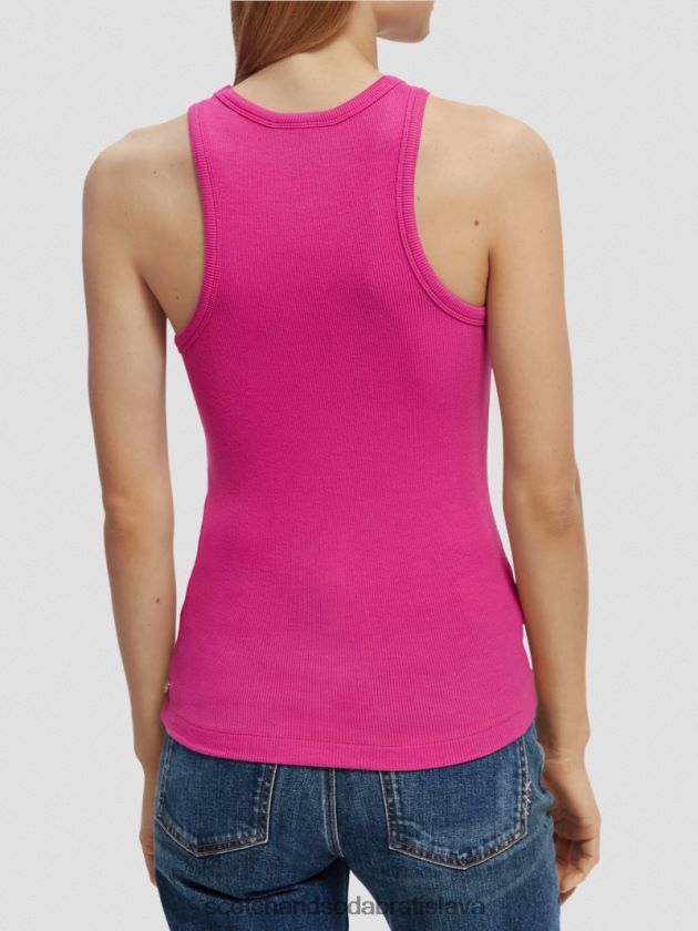 ženy oblečenie fuchsiová Scotch & Soda tielko racerback z organickej bavlny 4ZV00D86