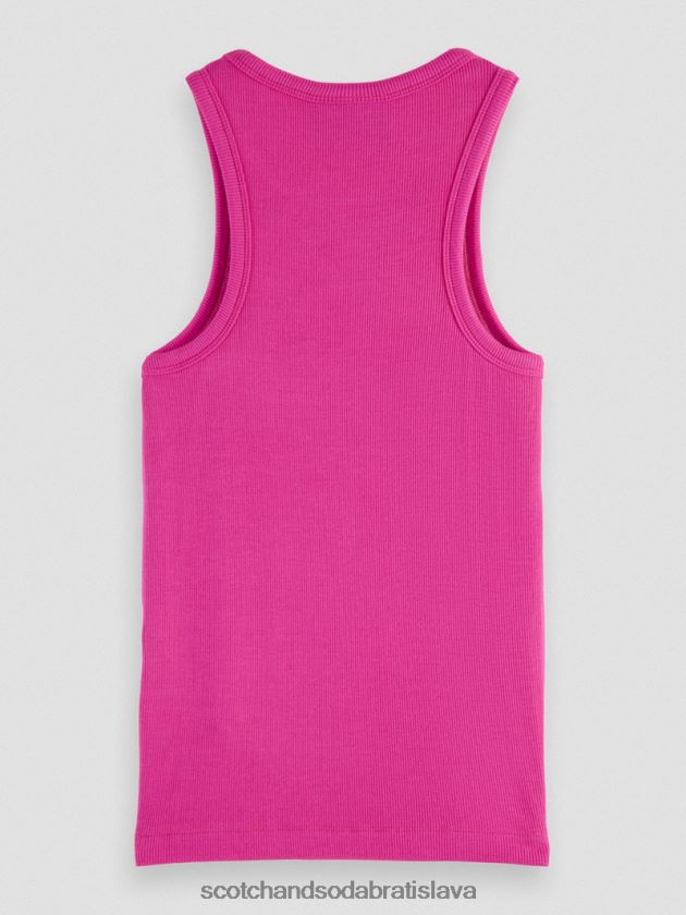 ženy oblečenie fuchsiová Scotch & Soda tielko racerback z organickej bavlny 4ZV00D86