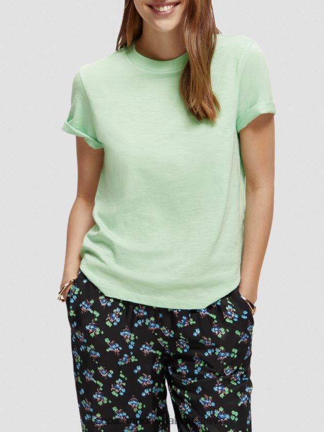 ženy oblečenie jaseň mäta Scotch & Soda tričko regular fit 4ZV00D99