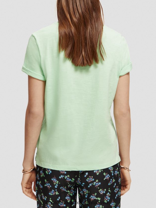 ženy oblečenie jaseň mäta Scotch & Soda tričko regular fit 4ZV00D99