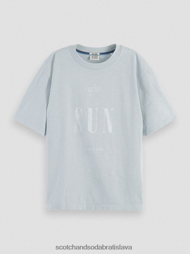 ženy oblečenie oblak modrý Scotch & Soda tričko voľného strihu z organickej bavlny 4ZV00D67