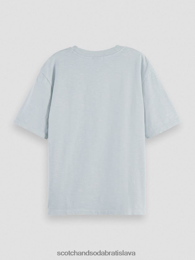 ženy oblečenie oblak modrý Scotch & Soda tričko voľného strihu z organickej bavlny 4ZV00D67