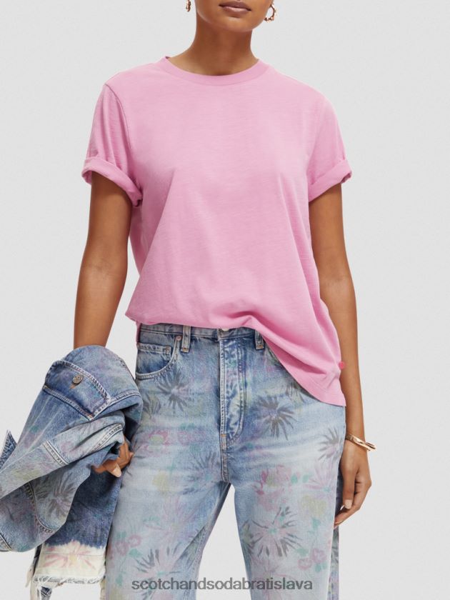 ženy oblečenie orchidea ružová Scotch & Soda tričko regular fit 4ZV00D104