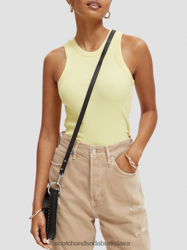 ženy oblečenie popcorn Scotch & Soda tielko racerback z rebrovaného úpletu 4ZV00D110