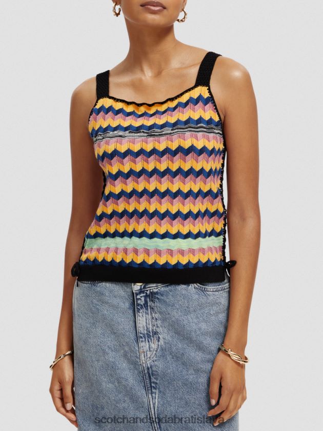 ženy oblečenie viac pruhov Scotch & Soda úpletové tielko z organickej bavlny 4ZV00D125