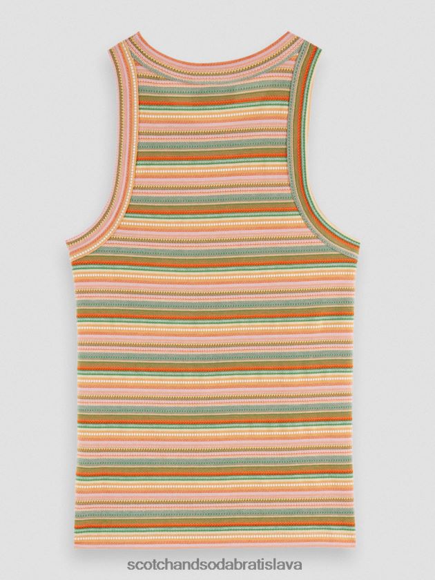 ženy oblečenie viacpruhový dres Scotch & Soda pruhované pretekárske tielko 4ZV00D80