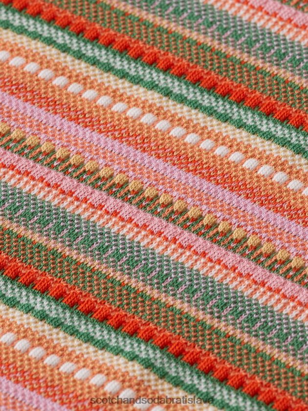 ženy oblečenie viacpruhový dres Scotch & Soda pruhované tričko slim fit 4ZV00D106