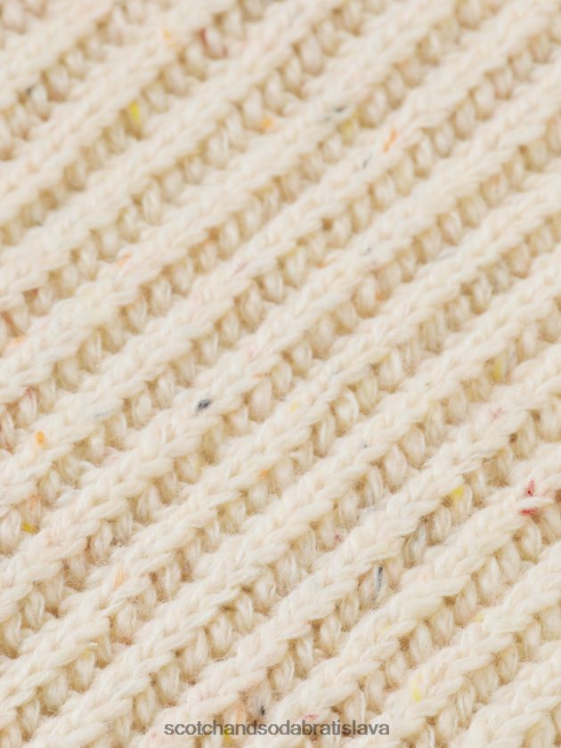 ženy oblečenie biely piesok Scotch & Soda Rebrovaný kardigán s výstrihom do V 4ZV00D128