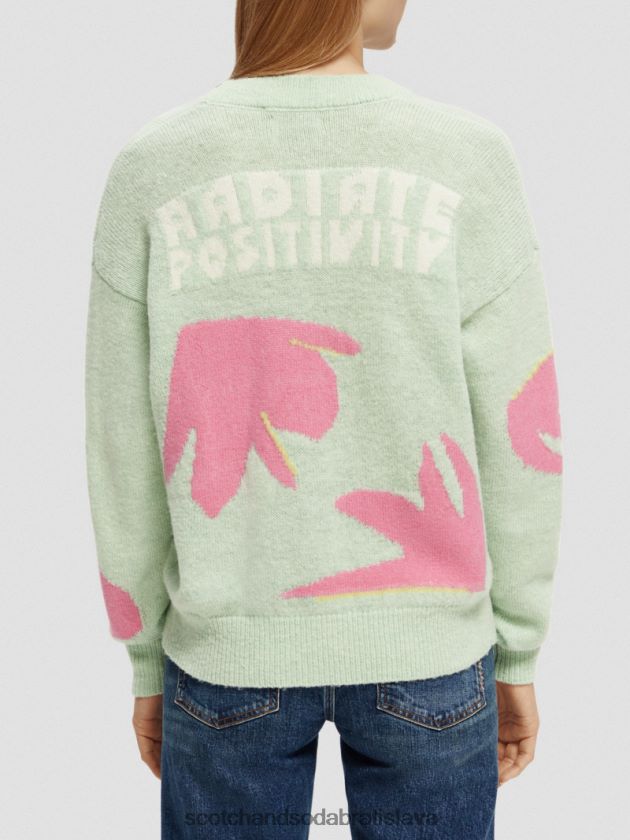 ženy oblečenie combo a Scotch & Soda intarziový pletený kardigán boxy fit 4ZV00D127