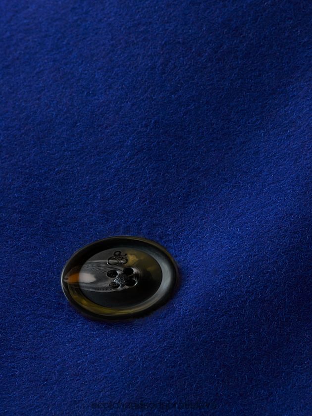 ženy oblečenie jasne modrá melanž Scotch & Soda dvojradový kabát z vlnenej zmesi 4ZV00D140