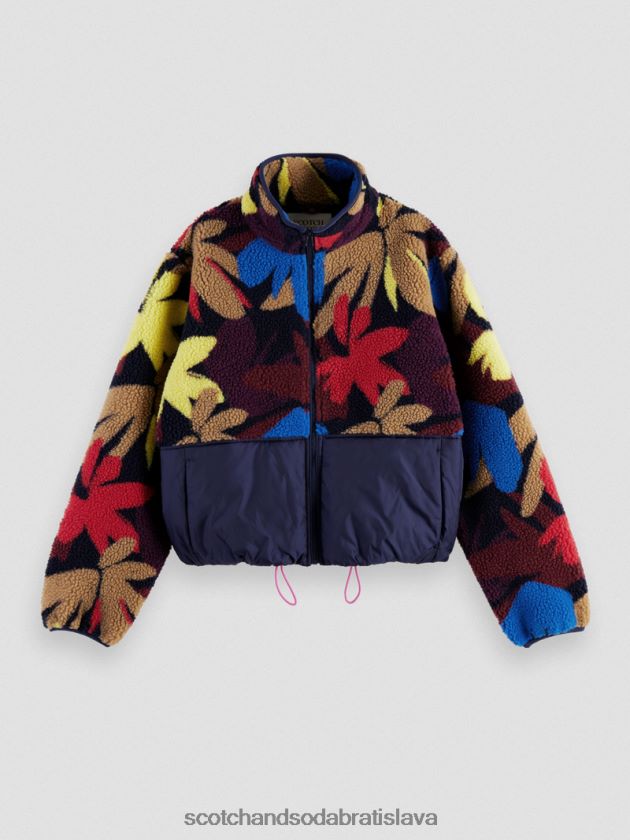 ženy oblečenie kvetinová kamufláž Scotch & Soda plyšová fleecová bunda z bundy 4ZV00D135