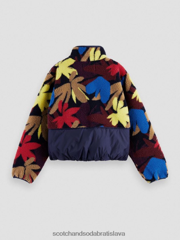 ženy oblečenie kvetinová kamufláž Scotch & Soda plyšová fleecová bunda z bundy 4ZV00D135