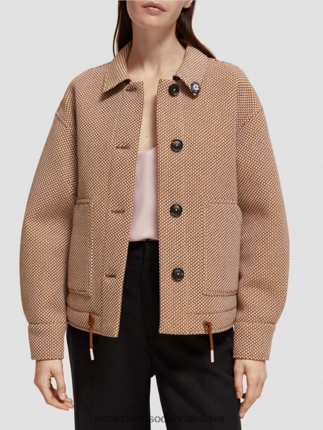 ženy oblečenie levanduľa Scotch & Soda boucle tkaná bunda 4ZV00D137