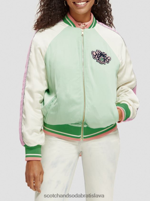 ženy oblečenie svetlý papagáj Scotch & Soda bomber bunda 4ZV00D147