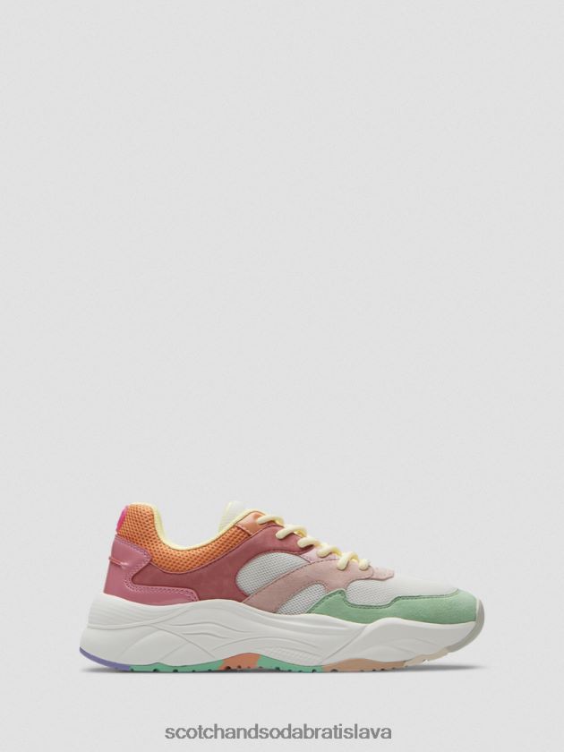 ženy obuv ružová multi Scotch & Soda semišové tenisky celest 4ZV00D259