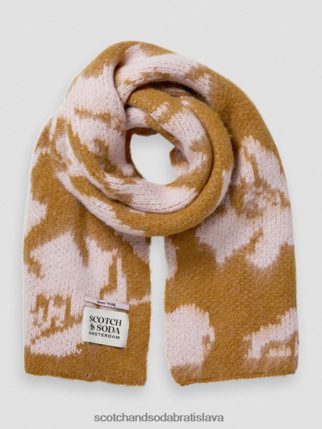 ženy príslušenstvo karamel Scotch & Soda česaná žakárová tkaná šatka 4ZV00D278