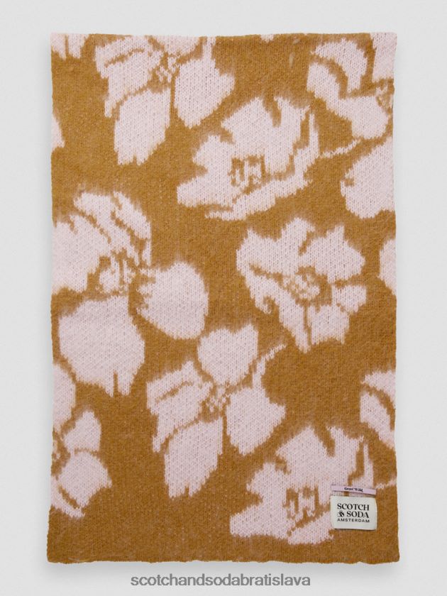 ženy príslušenstvo karamel Scotch & Soda česaná žakárová tkaná šatka 4ZV00D278