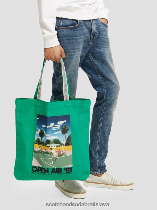 ženy príslušenstvo amazonská zelená Scotch & Soda plátenná taška na umelecké diela 4ZV00D267