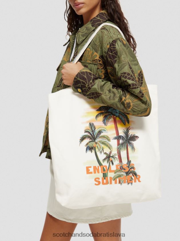 ženy príslušenstvo biely Scotch & Soda plátenná taška na umelecké diela 4ZV00D270
