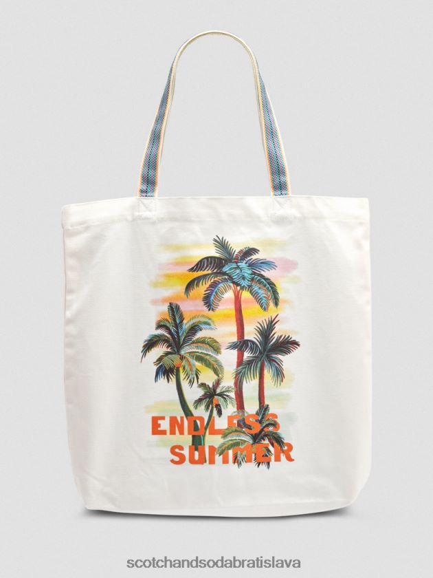 ženy príslušenstvo biely Scotch & Soda plátenná taška na umelecké diela 4ZV00D270