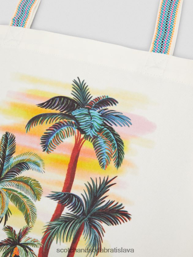 ženy príslušenstvo biely Scotch & Soda plátenná taška na umelecké diela 4ZV00D270