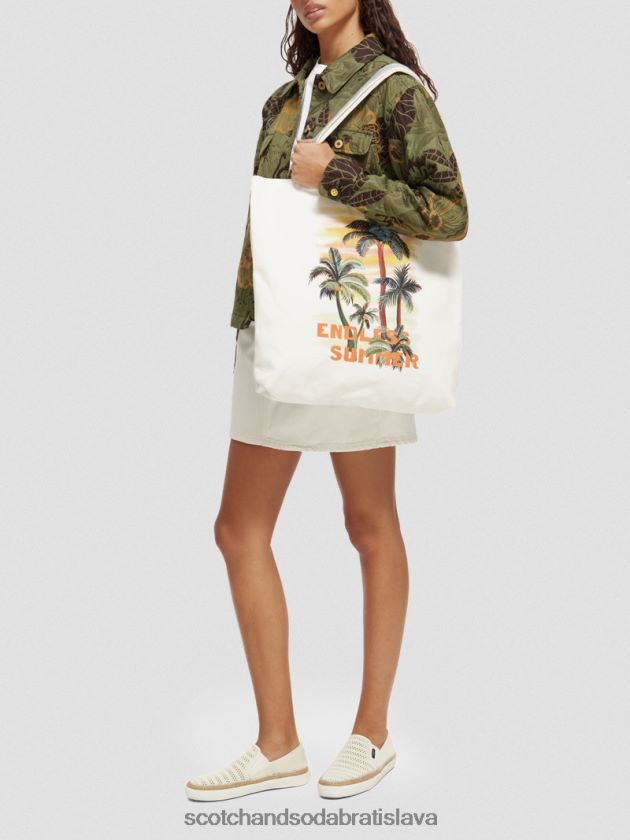 ženy príslušenstvo biely Scotch & Soda plátenná taška na umelecké diela 4ZV00D270